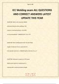 ICC Welding exam ALL QUESTIONS AND CORRECT ANSWERS LATEST UPDATE THIS YEAR