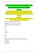 CSE 110 Final Exam Study Guide 2025 &ndash; Full Concept Review & Practice Support