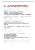 CPS 510 Final Exam Actual Questions and  Answers Verified 100&percnt; Correct Latest Update