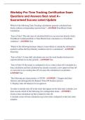 Workday Pro Time Tracking Certification Exam  Questions and Answers Best rated A&plus;  Guaranteed Success Latest Update