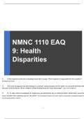 NMNC 1110 EAQ 9 Health Disparities