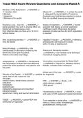 Texas RDA Exam Review Questions and Answers Rated A