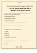 CST EXAM - CERTIFIED SURGICAL TECHNOLOGIST Exam 