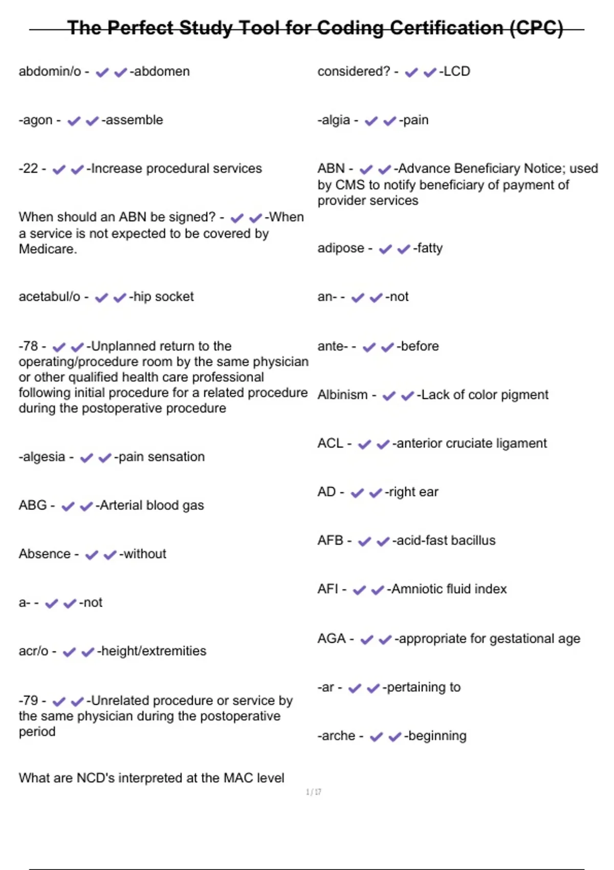 The Perfect Study Tool for Coding Certification (CPC) - The Perfect ...