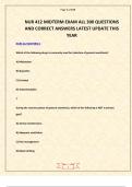 NUR 412 MIDTERM EXAM ALL 300 QUESTIONS AND CORRECT ANSWERS LATEST UPDATE THIS YEAR
