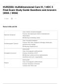 NUR2502&colon; Multidimensional Care III &sol; MDC 3 Final Exam Study Guide Questions and Answers &lpar;2025 &sol; 2026&rpar;