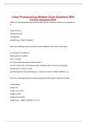 1-Nurs Pharmacology Midterm Exam Questions With Correct Answers 2026