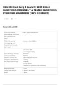 NSG 233 Med Surg 3 Exam 2 &vert; 2025 EXAM QUESTIONS &vert;FREQUENTLY TESTED QUESTIONS &vert;&vert;VERIFIED SOLUTIONS &lpar;100&percnt; CORRECT&rpar;