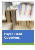 Psych HESI Questions