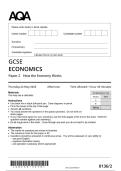 Actual 2025 AQA GCSE ECONOMICS 8136&sol;2 Paper 2 Merged Question Paper &plus; Mark Scheme  Actual 2025 AQA GCSE ECONOMICS 8136&sol;2 Paper 2 How the Economy Works Merged Question Paper &plus; Mark  Scheme 