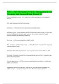 WGU C724 Information Systems Management Exam Questions And Answers Latest Graded A&plus;