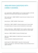 ABQUARP EXAM QUESTIONS WITH CORRECT ANSWERS
