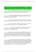 WGU C795 Cybersecurity Management II - Tactical &ndash; SOBs Exam Questions And Answers Latest Graded A&plus;