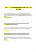 PALS Pre-Test &vert; Verified Questions & Correct Detailed Answers &vert; Latest A&plus; Grade &vert; 2025&sol;2026 Edition