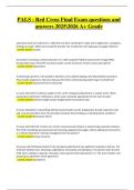 PALS &ndash; Red Cross Final Exam Questions and Answers 2025&sol;2026 &ndash; Verified A&plus; Grade Study Guide