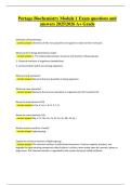 Portage Biochemistry Module 1 Exam Questions and Answers 2025&sol;2026 &ndash; Verified A&plus; Grade Study Guide