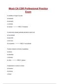 Mock CA CSR Professional Practice Exam Questions with correct Answers &lpar;A&plus; GRADED 100&percnt; VERIFIED&rpar;&vert; 2025&sol;2026
