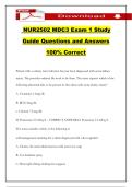 NUR2502 MDC3 Exam 1 Study Guide Questions and Answers 100% Correct
