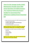 Texas On-Site Sewage Facility &lpar;OSSF&rpar; Maintenance Provider Exam With Actual Questions & Verified Answers &comma;Plus Explained Rationales&sol;Expert Verified For Guaranteed Pass 2026&sol;Latest Update&sol;Instant Download Pdf