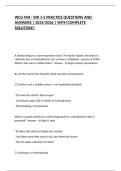 WCU MH - WK 1-5 PRACTICE QUESTIONS AND ANSWERS &vert; 2025&sol;2026 &vert; WITH COMPLETE SOLUTION&excl;&excl;
