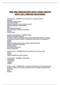 NUR 3065 RESPIRATORY QUIZ LATEST UPDATE WITH 100&percnt; VERIFIED SOLUTIONS&excl;&excl;