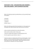 N340 EXAM 3 TBS &vert; 248 QUESTIONS AND ANSWERS &vert; 2025&sol;2026 UPDATE &vert; WITH COMPLETE SOLUTION