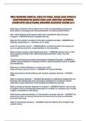 WKU NURSING MENTAL HEALTH FINAL EXAM 2026 UPDATE COMPREHENSIVE QUESTIONS AND VERIFIED ANSWERS &lpar;COMPLETE SOLUTIONS&rpar; ASSURED SUCCESS GRADE A&plus;&excl;&excl;