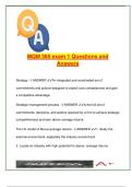 MQM 385 &ndash; Exam 1 Questions on Strategy Models&comma; Core Competencies & Value Creation