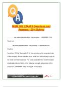 MQM 385 &vert; 100&plus; Exam 3 Questions with Answers &vert; Governance&comma; Ethics&comma; Stakeholders