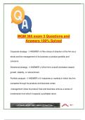 MQM 385 &vert; 100&plus; Exam 3 Questions with Verified Answers &vert; Corporate Strategy&comma; Integration&comma; Risk&comma; Control