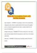 MQM 385 &vert; Strategy Formulation Exam Q&A &vert; Integration&comma; Diversification&comma; Global Strategy