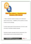 MQM 385 &vert; 100&plus; Midterm 1 Q&A &vert; Competitive Advantage&comma; Strategy Models&comma; Value Chain