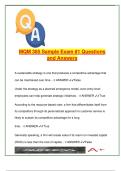 MQM 385 &vert; Sample Exam Q&A &vert; Strategy Models&comma; VRIO&comma; Value Chain&comma; Leadership Pyramid