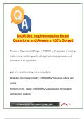 MQM 385 &vert; Implementation Exam Q&A &vert; Organizational Design&comma; Ethics&comma; Governance&comma; Control Systems