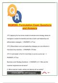 MQM385 &ndash; Strategic Management Formulation &ndash; 100 Exam Questions &ndash; Business Strategy&comma; Globalization&comma; Alliances