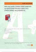 NUR 1025 EXAM 4 SPRING TERM COMPLETE  150 QUESTIONS WITH RATIONALE FSCJ  &lpar;TAKEN SPRING 2025&rpar; GRADED A&plus; 