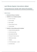 Last Minute Naplex Calculations eBook Comprehensive Guide with Solved Examples