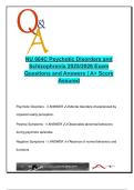 NU 664C Psychotic Disorders & Schizophrenia &ndash; 100 Exam Questions with Answers &ndash; Symptoms&comma; Diagnosis&comma; Treatment &ndash; Chamberlain University