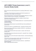 ADT-CBRE Threat Awareness Level 1 Course Study Guide  Questions a Answers
