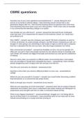 CBRE questions and answers 2025