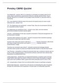 Presley CBRE Quizlet Questions and Answers Correct