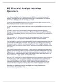 RE Financial Analyst Interview Questions and Answers 