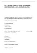 BUL 3130 FINAL EXAM QUESTIONS AND ANSWERS &vert; 2025&sol;2026 UPDATE &vert; WITH COMPLETE SOLUTION