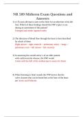 NR 509 Midterm Exam Questions and Answers