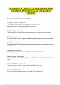 BUSINESS- A LEVEL- AQA QUESTIONS WITH CORRECT ANSWERS A&plus; RATED LATEST VERSION