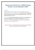 GERD NCLEX Questions 2026 with Answers & Rationales