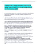 FCA Multiple Choice Questions &lpar;2025&sol;2026  Latest Exam Prep&rpar; &vert; Complete Study Guide &  Verified Practice Q&A