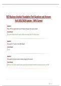 BCS Business Analysis Foundation Test Questions and Answers  &vert;Fall 2025&sol;2026 Update &vert; 100&percnt; Correct