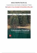Solutions Manual - Corporate Finance&colon; Core Principles and Applications&comma; 7th Edition &lpar;Ross&comma; 2023&rpar;&comma; Chapter 1-21 &vert; All Chapters