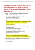 Georgia Energy Code Inspector Exam Practice  Questions And Correct Answers &lpar;Verified  Answers&rpar; Plus Rationales 2026 Q&A &vert; Instant  Download Pdf 